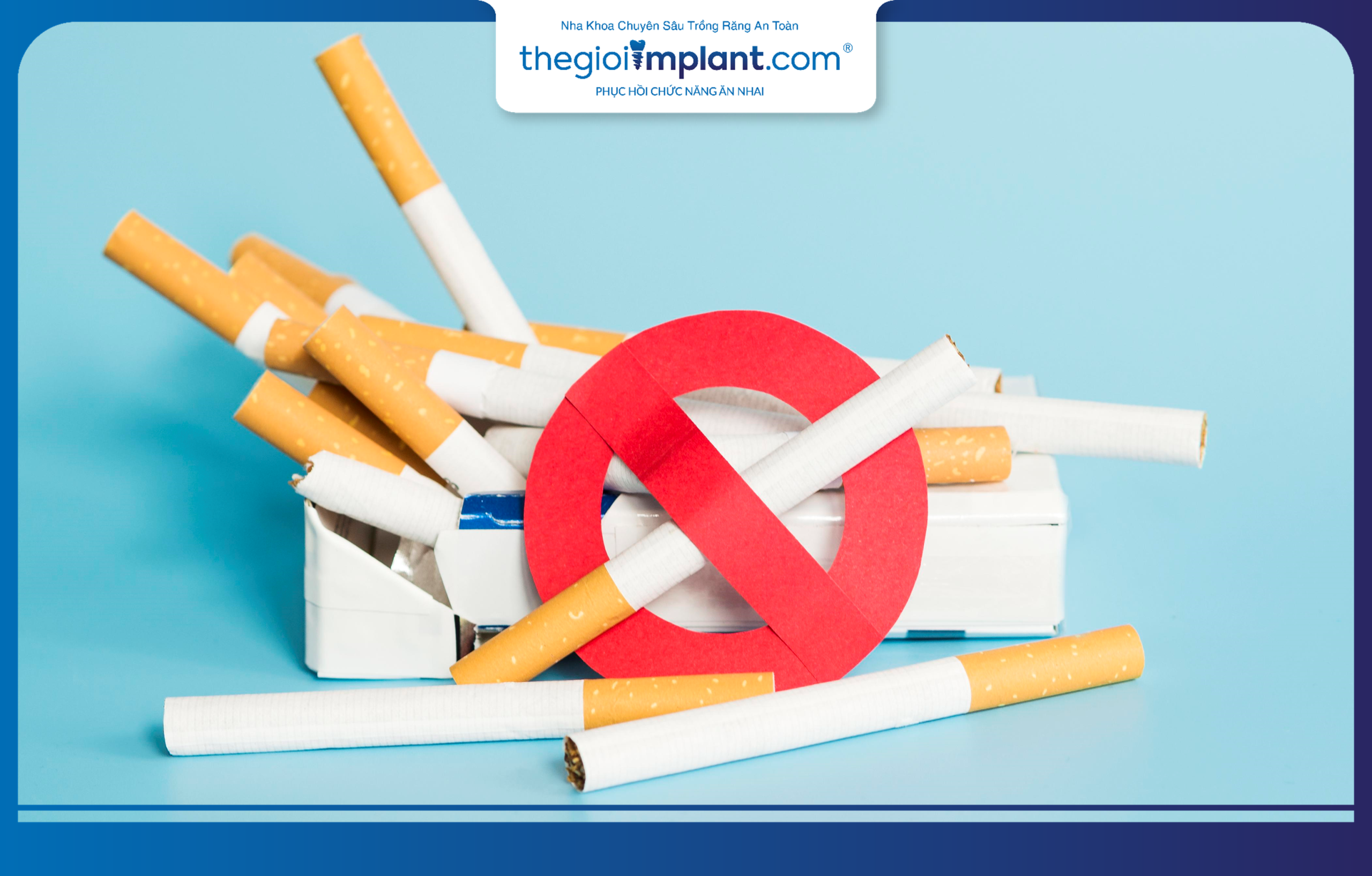 Do not smoke for 2 weeks before and after the dental implant procedure