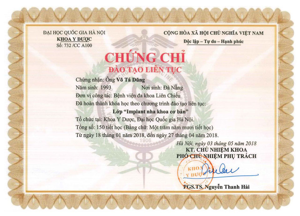 Chứng chỉ 1