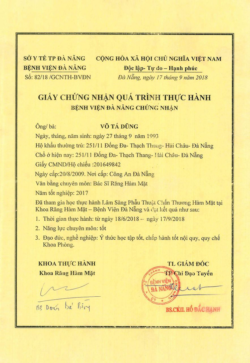 Chứng chỉ 7